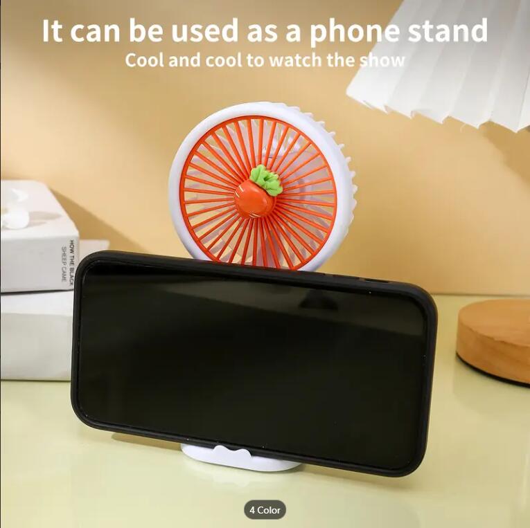 Cute Handheld Portable Fan Strong Power With USB Rechargeable