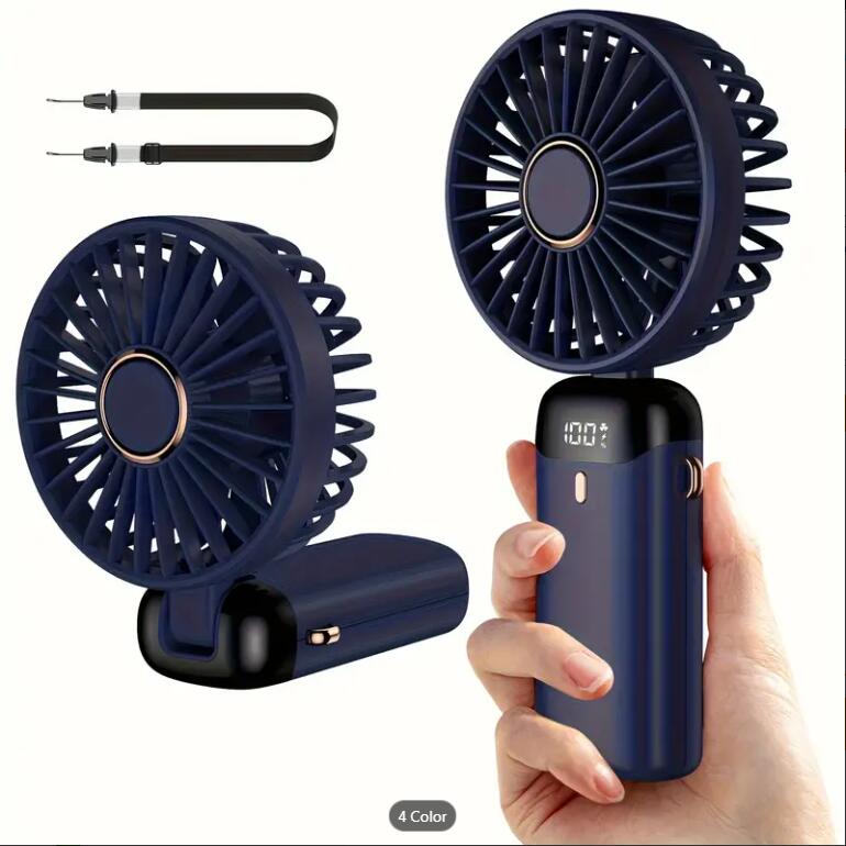 Portable Hand-held Folding Desk Fans Cooler Cooling USB Rechargeable-Wholesale Deal
