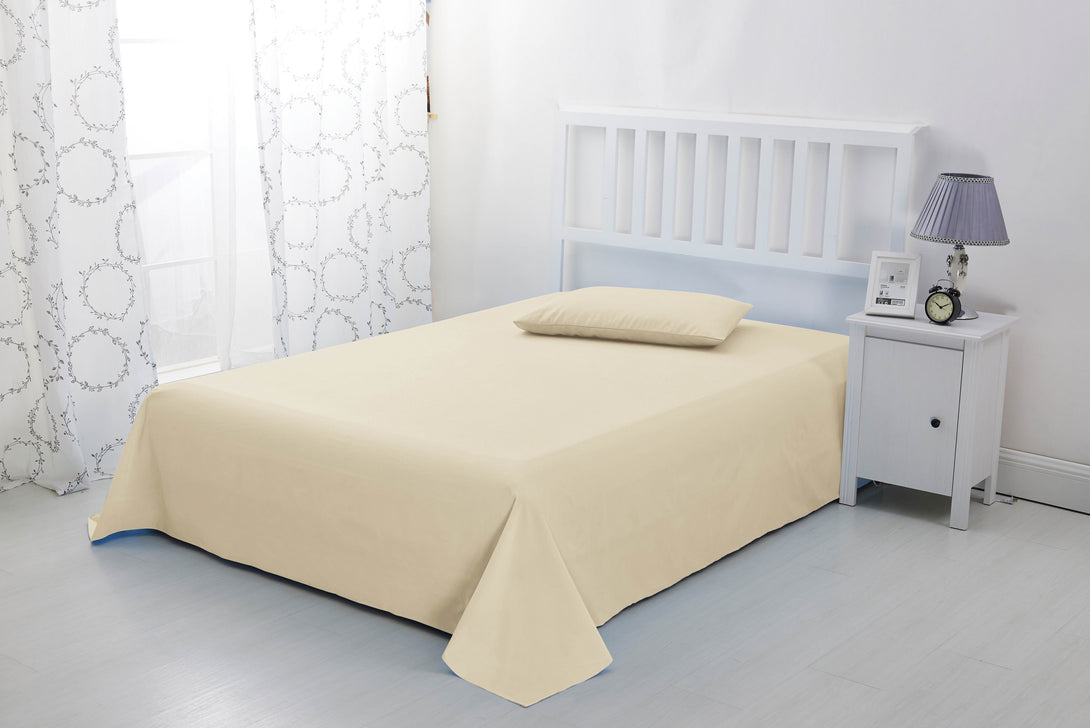 Sonia Moer Super Soft Brushed Microfibre Flat Sheet - Non Iron Breathable Hypoallergenic Top Sheet-Wholesale Deal