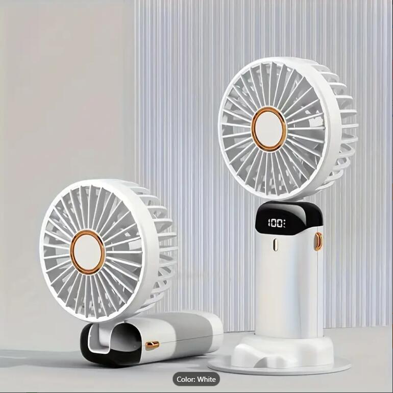 Portable Hand-held Folding Desk Fans Cooler Cooling USB Rechargeable-Wholesale Deal