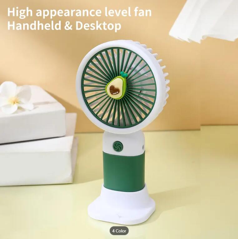 Cute Handheld Portable Fan Strong Power With USB Rechargeable