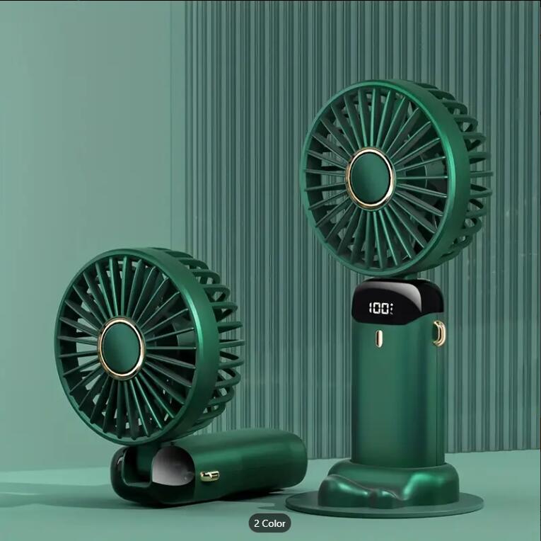 Portable Hand-held Folding Desk Fans Cooler Cooling USB Rechargeable