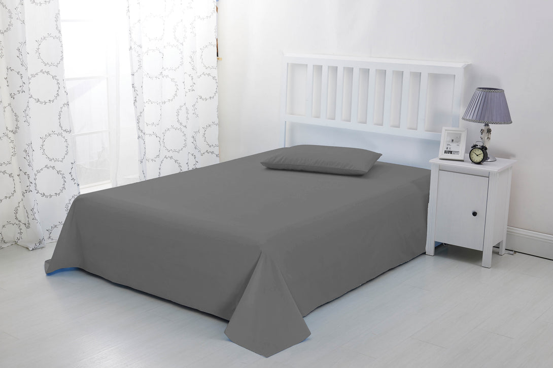 Sonia Linens Home Basic Soft Brushed Microfibre Flat Sheet - Non Iron Breathable Hypoallergenic Top Sheet